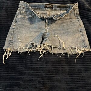 Banana Republic Light Blue Frayed Jean Shorts
